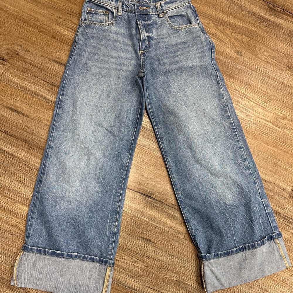 art class Light Blue Wide-Leg Cuffed Jeans
